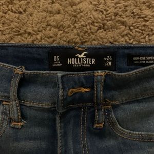 high rise hollister skinny jeans